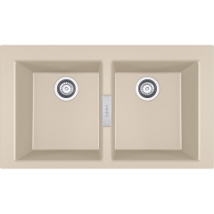 Zlewozmywak wbudowywany Tectonite Sirius S2D 620-35-35 Beżowy