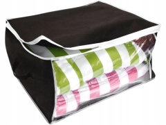 Pokrowiec na pościel POD ŁÓŻKO Pojemnik na ubrania 60 x 45 x 30 cm - CZARNY