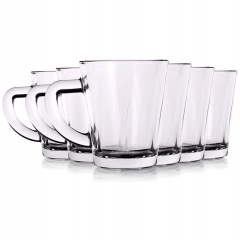 Zestaw 6 eleganckich szklanek do espresso, 70 ml każda.