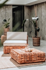 Fotel INGKA Ręcznie Robiony z Rattanu - Balijski Rzemiosło