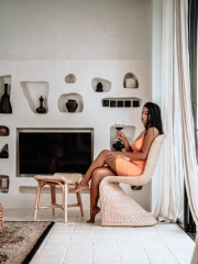 Fotel Oriana Ręcznie Robiony z Rattanu - Nowoczesny Design