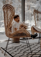 Fotel Rattanowy Isla Naturalny, Ręcznie Robiony, Stabilny