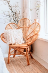 Fotel Rattanowy Kwiat Model B Naturalny - Ręcznie Robiony