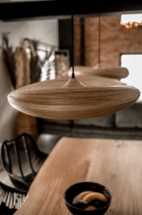 Lampa Bambusowa Stella M - Wisząca, Średnica 40cm, Naturalna