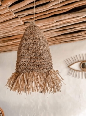 Lampa Fabian Ręcznie Robiona z Trawy Morskiej, Styl Boho 30x20 cm