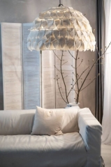 Lampa Jasmine z Makramy Boho, Ręcznie Robiona, 53x81 cm