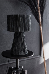 Lampa Nocna SI Ręcznie Pleciona, Rozmiar S, Czarna