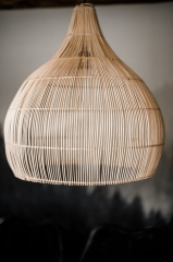 Lampa Sufitowa BOB Rattanowa Ręcznie Pleciona, Naturalna/Czarna