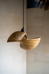 Lampa Wisząca Bambusowa ELLE S, 30 cm, Naturalny Kolor