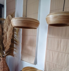 Lampa Wisząca Bambusowa WAFA L - 50 cm, Naturalna, Ręcznie Robiona
