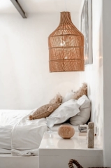 Ręcznie Robiona Lampa Susan z Rattanu - Naturalny Kolor, E27