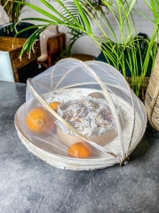 Taca Bambusowa Royal L Okrągła Biała - Średnica 35cm