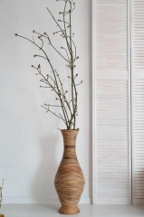 Wazon Rattanowy Castor M, Rustykalny, Naturalne Barwy, 70x25cm