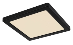 Globo Plafon LED LASSE czarny 21,7 cm x 21,7 cm 3000K-6500K 18W 1400lm