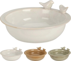 Poidełko dla ptaków ceramiczne mix - śr. 23,3 cm
