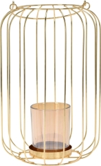 Lampion metal Elegance Gold L