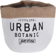Osłonka Urban Botanic biała tekstylna - śr. 17 cm