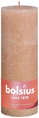 Świeca Rustic mglisty róż 190/68 mm