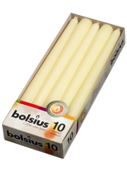 Bolsius Świeca szpica kremowa 10 sztuk