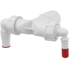 Adapter podwójny do podłączenia pralki/suszarki/zmywarki itp. HT DN40/DN32