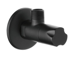 Invena Zawór kątowy ceramiczny 1/2" x 1/2" czarny