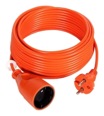 Jonex Przedłużacz 1-gniazdowy, 2x1,5mm2, długość 30m, pomarańczowy