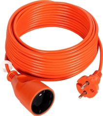 Jonex Przedłużacz 1-gniazdowy B/U 2x1,5mm2, H05VV-F 16A długość 15m pomarańczowy