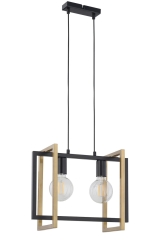 Lampa Eden 2 czarno-złota 2x60W E27