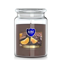 Świeca zapachowa słoik duży czekolada pomarańcza - 500 g