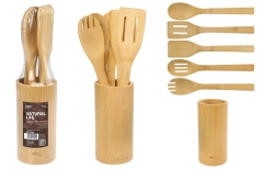 Ravi Zestaw bambusowych przyborów kuchennych 6 el.