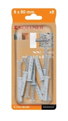 Koelner Kołek FX wbijany 8x80 mm cylinder 8 szt.
