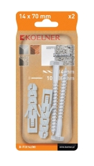 Koelner Kołek rozporowy FIX 14x80 m łeb 6-kątny 2 szt.