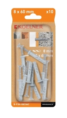 Koelner Kołek FX wbijany 8x60 mm cylinder 10 szt.