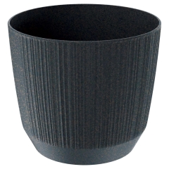 Doniczka Ryfo Wood antracyt ECO - 17 cm