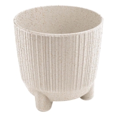 Doniczka Ryfo N Wood biała ECO - 11 cm