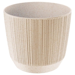 Doniczka Ryfo Wood biała ECO - 17 cm