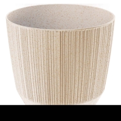 Doniczka Ryfo Wood biała ECO - 20 cm