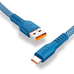 Kabel Immortal USBA - USBC 0,9 m niebieski