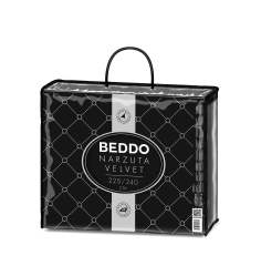 Narzuta BEDDO VELVET 220 x 240 cm jasnoszara