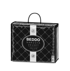 Narzuta BEDDO VELVET 170 x 210 cm jasnoszara
