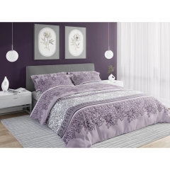 Pościel satynowa PURE SATEEN 160 x 200 cm fiolet