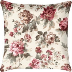 Poduszka PEONIES beżowy 45 x 45 cm