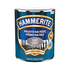 Emalia do metalu antykorozyjna Hammerite piaskowy srebrny 0,7L