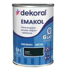 Dekoral Emalia Emakol Strong czarna matowa 900 ml