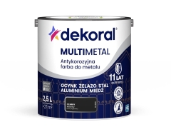 Dekoral Farba antykorozyjna Multimetal czarna 2,5L