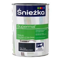 Śnieżka Supermal Emalia olejno-ftalowa antracytowy mat 0,8L