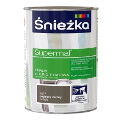 Śnieżka Supermal Emalia olejno-ftalowa popielaty ciemny połysk 0,8L