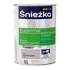 Śnieżka Supermal Emalia olejno-ftalowa popielaty średni mat 0,8L