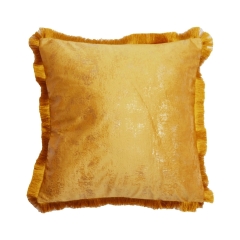 Poduszka dekoracyjna OH MY CHIC musztardowa 45 x 45 cm