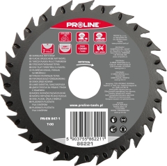 Proline Tarcza płaska z piłą i tarnikiem grube zęby 115 mm